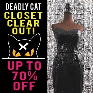 // 80’s Sparkly Strapless Mini Cocktail Dress! //